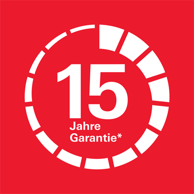 15 Jahre Herstellergarantie